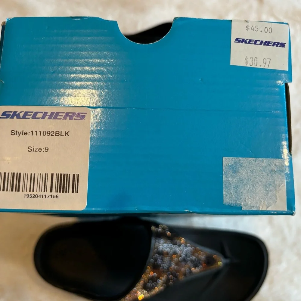 NWT Skechers Leopard Print Sandals Black and Brown Size 9 - Picture 9 of 9